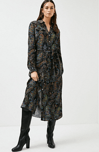 Karen Millen paisley print midi shirt dress