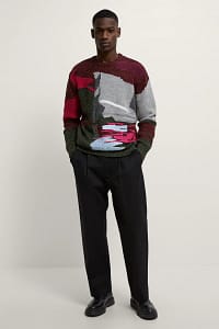 Jacquard landscape sweater