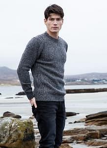 Fisherman tweed crew neck