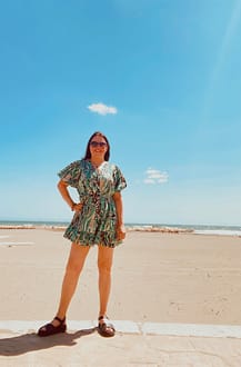 Animal print beach dress by River Island