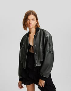 Bershka faux leather jacket