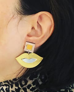 Funky abstract art earrings