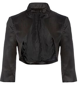 Black bolero wedding guest jacket