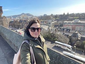 Panoramic city viewsfrom Edinburgh Castle
