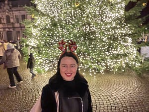 Christmas lights at Burg Square