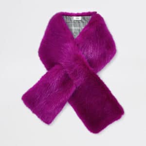 Faux fur shawl scarf by River Island