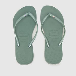 Slim crystal flip flops by Havaianas