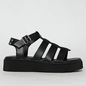 Black chunky gladiator sandals by schuh