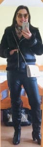Black aviator jacket (River Island) with acccessories